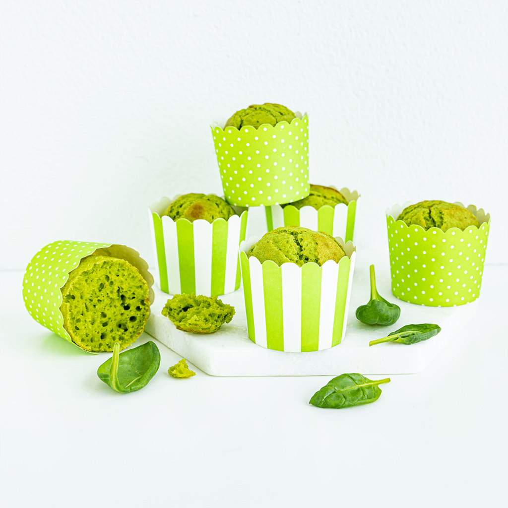SteviaSweet Spinach and banana muffins sugarfree